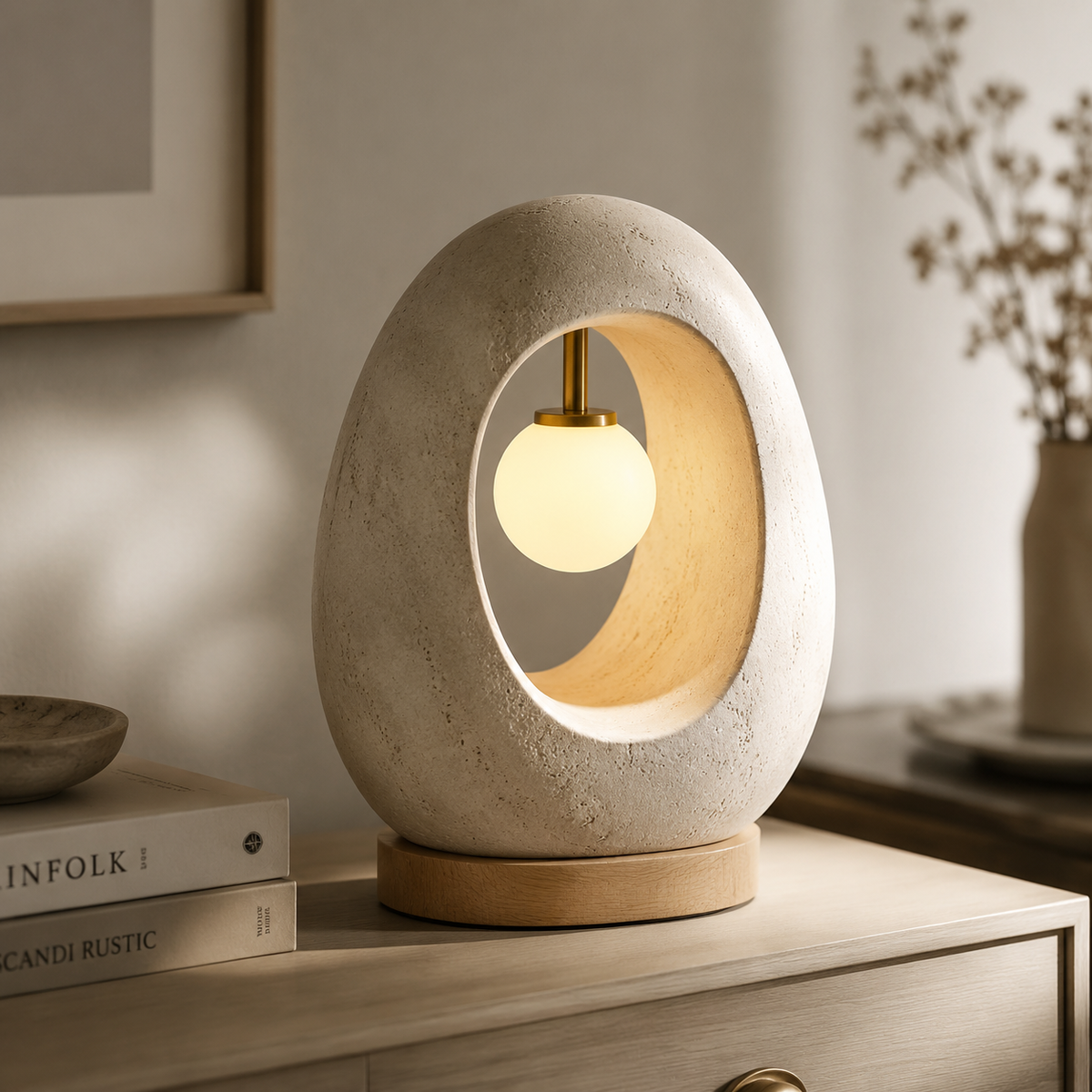 Sculptural Hollow Glow Table Lamp