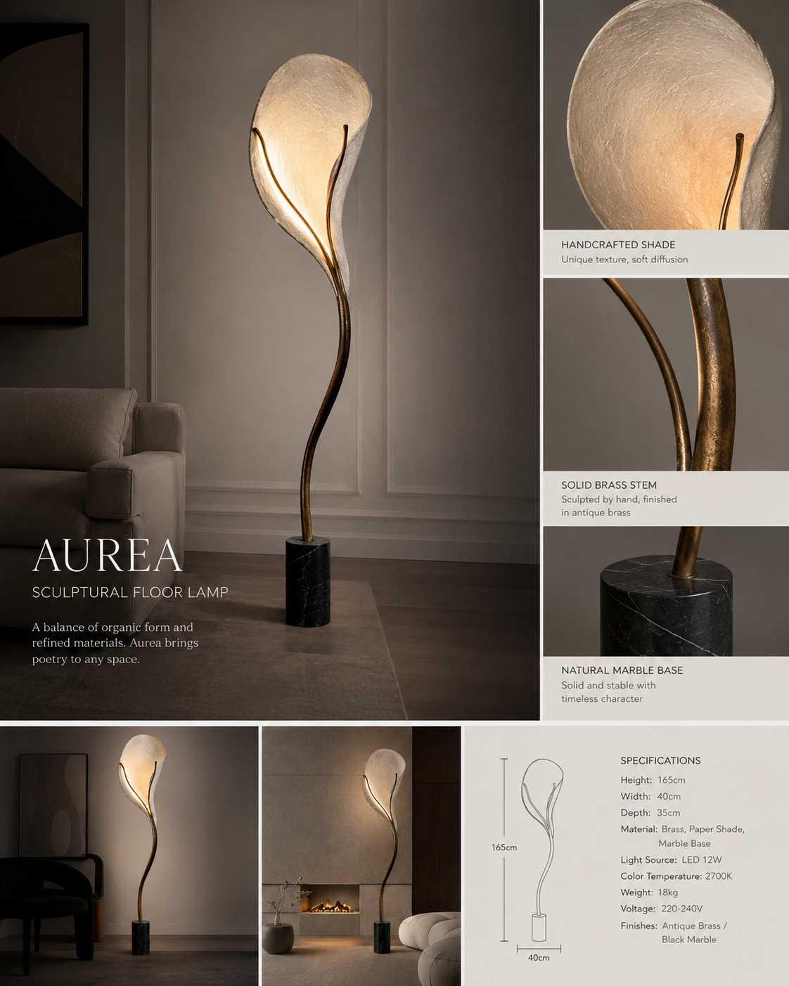 AUREA Sculptural Floor Lamp