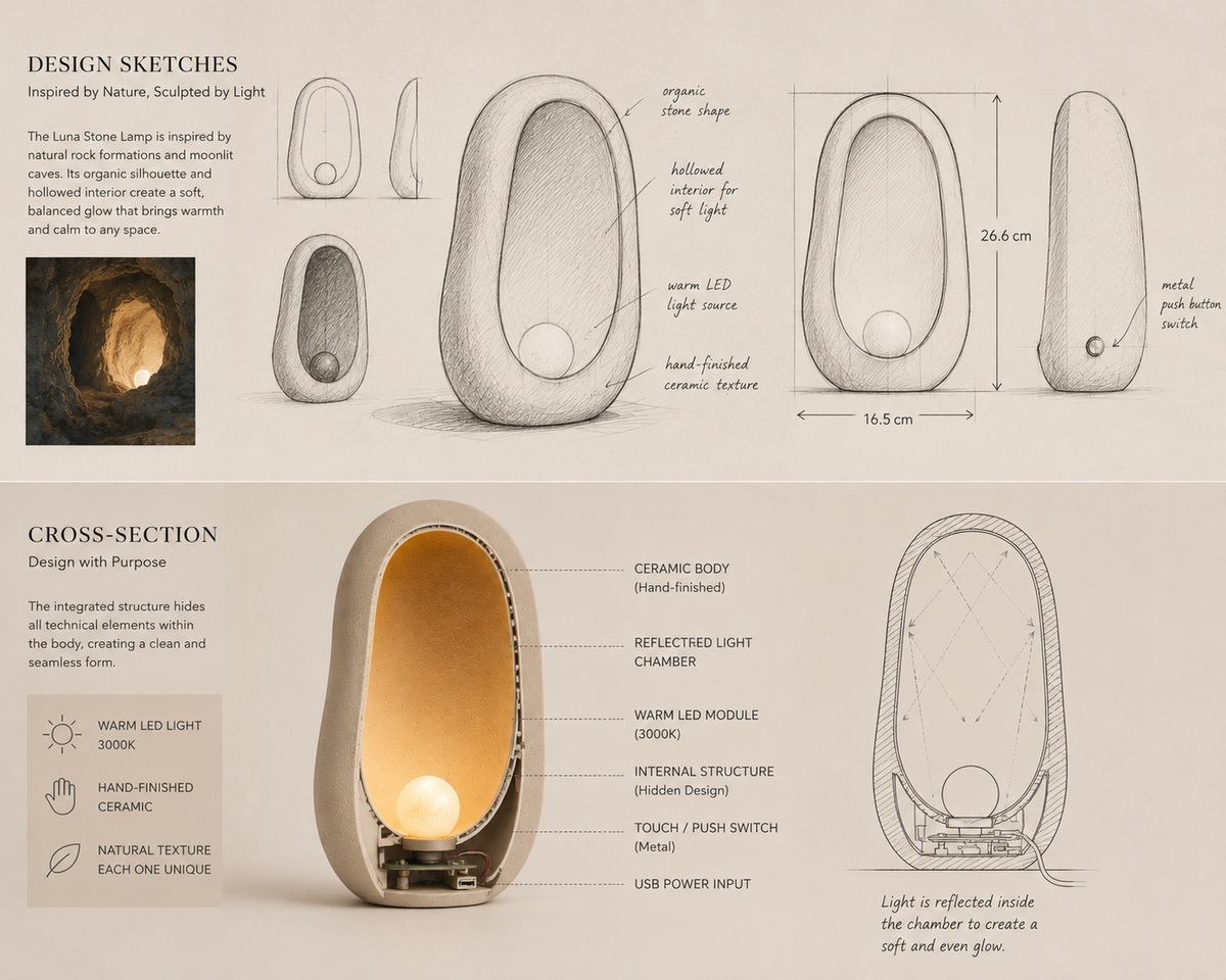 LUNA STONE LAMP