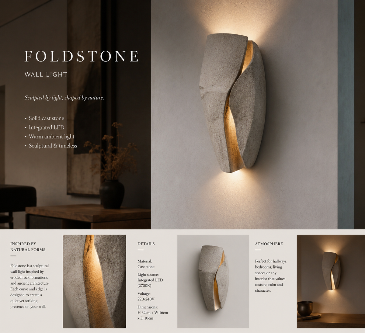 FOLDSTONE WALL LIGHT