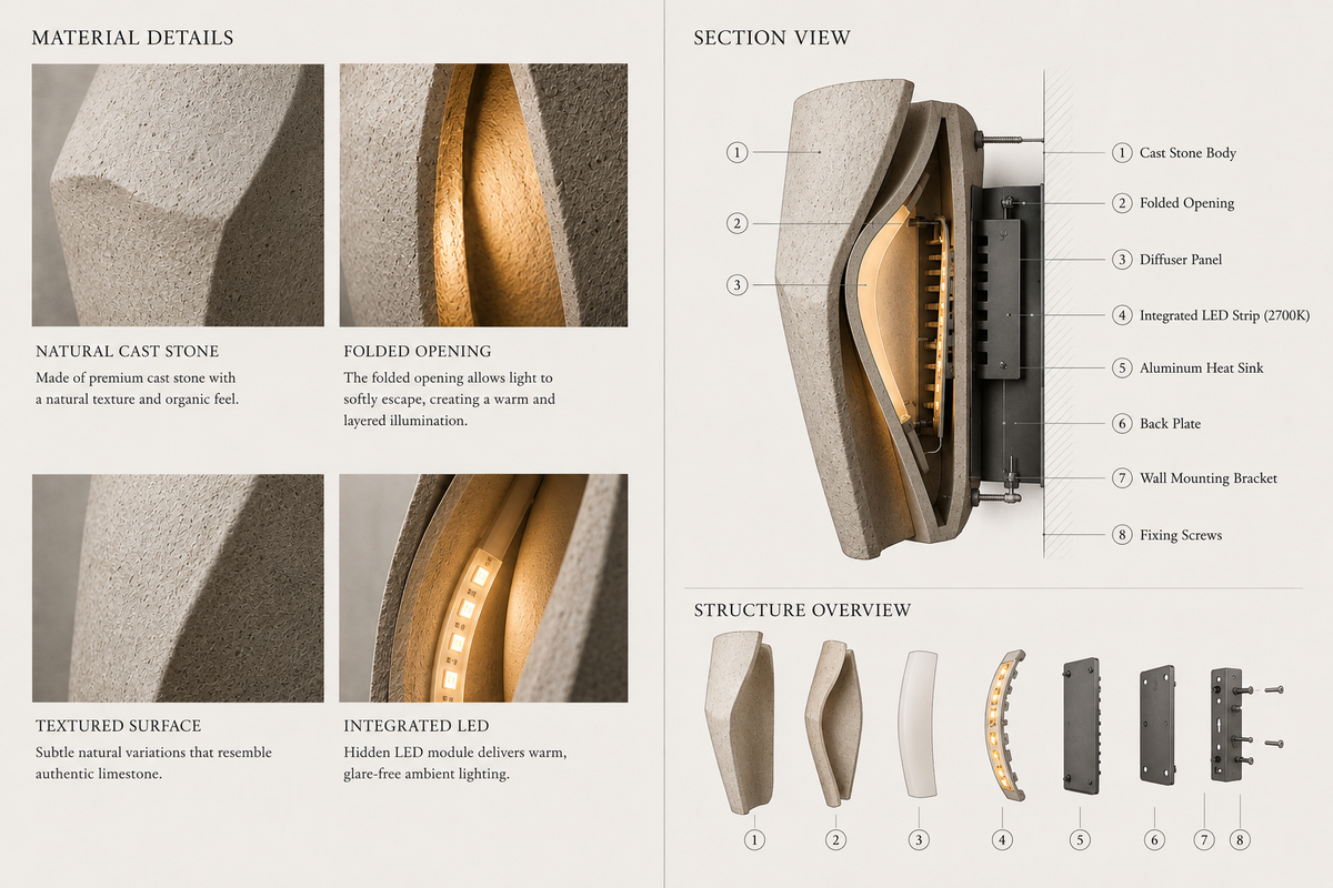 FOLDSTONE WALL LIGHT