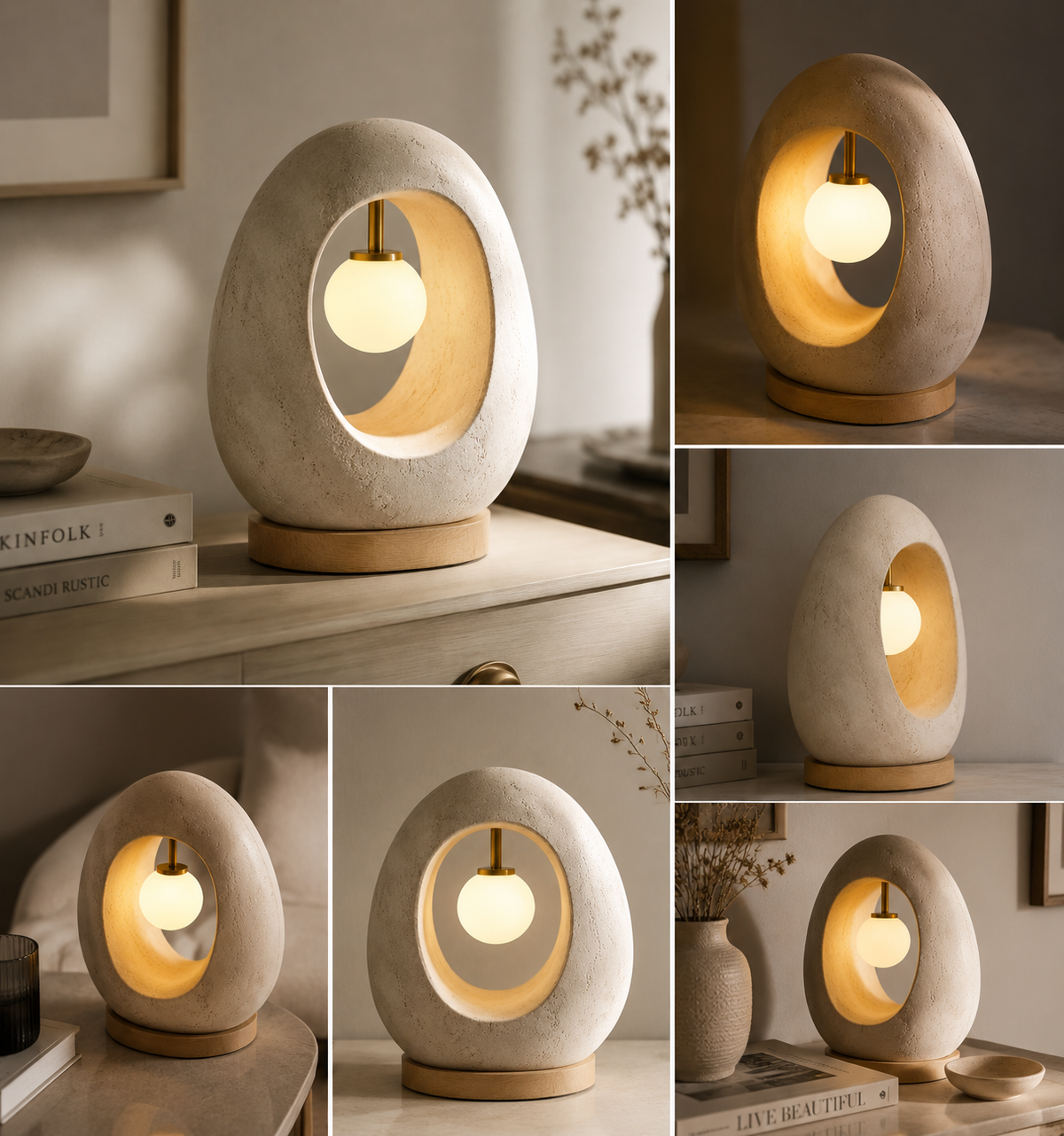 Sculptural Hollow Glow Table Lamp