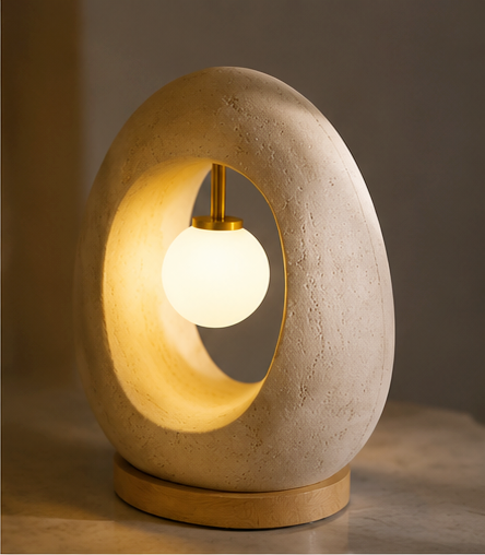 Sculptural Hollow Glow Table Lamp