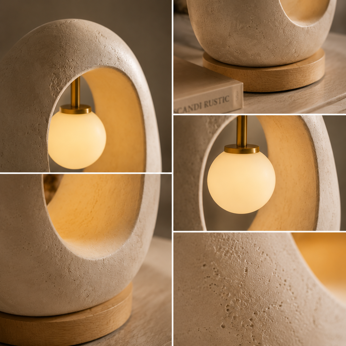 Sculptural Hollow Glow Table Lamp