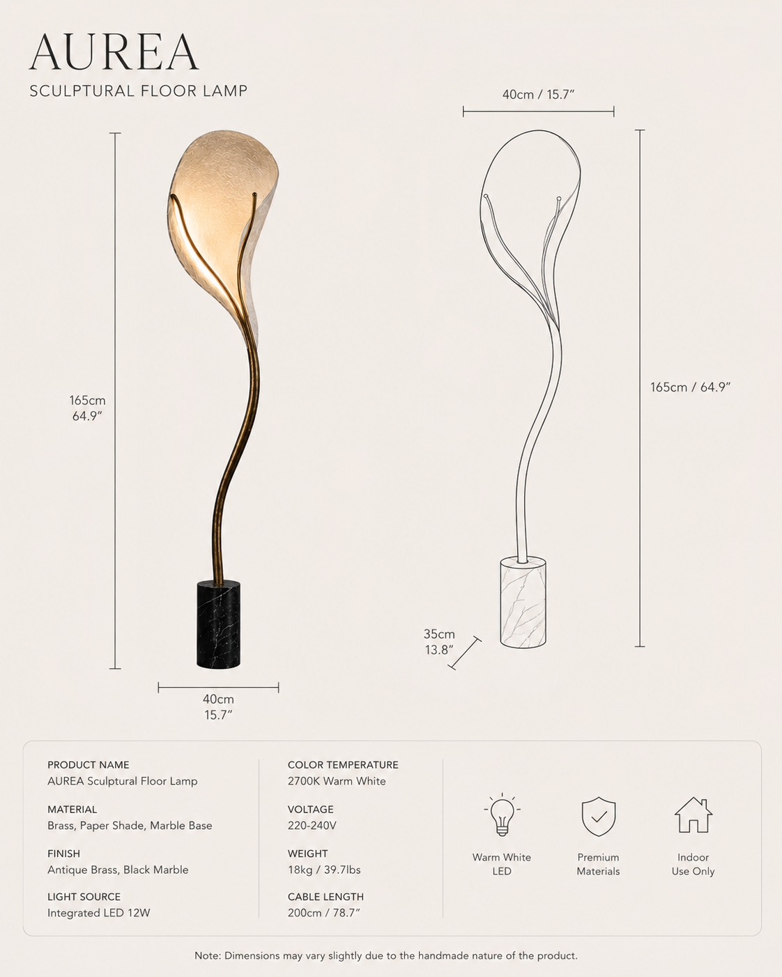 AUREA Sculptural Floor Lamp