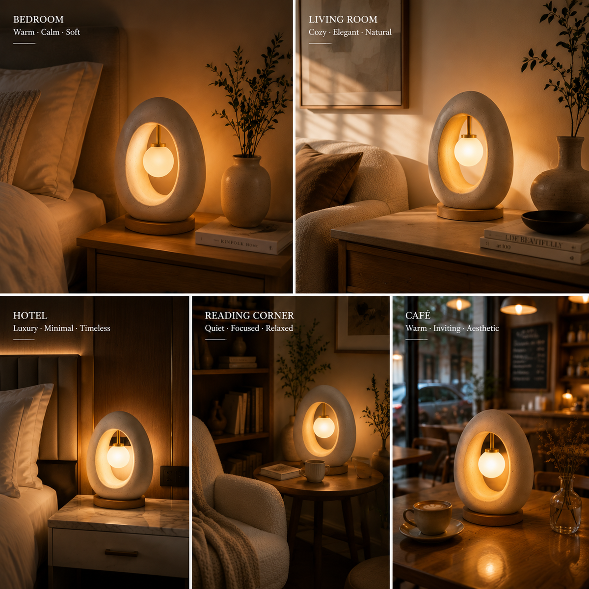 Sculptural Hollow Glow Table Lamp